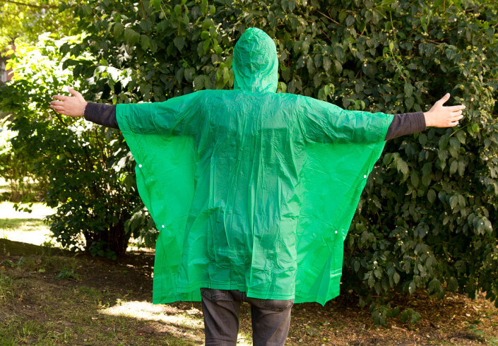 Regenponcho bedrucken wetterunabhängig werben